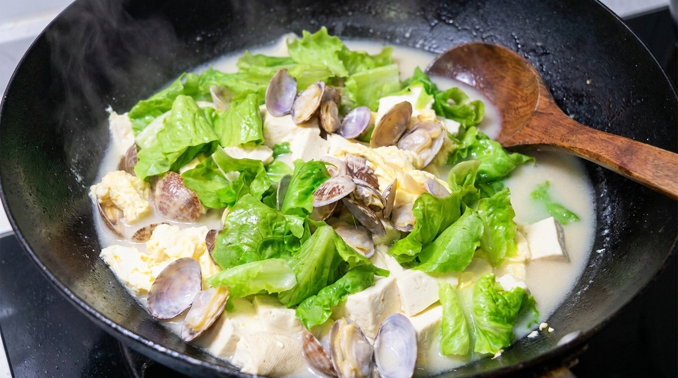 Estofado de Almejas y Tofu al Estilo Qingdao