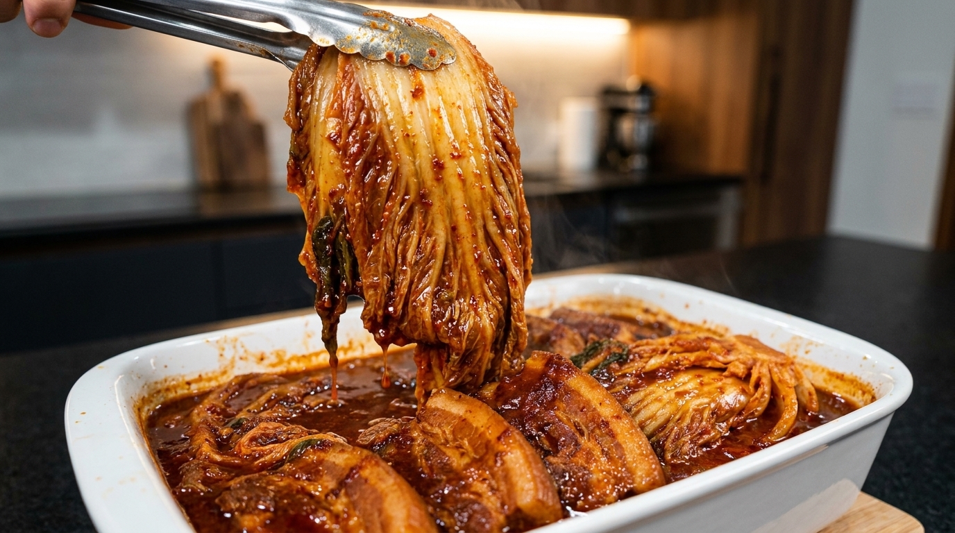Kimchi Jjim: Cerdo braseado con kimchi auténtico