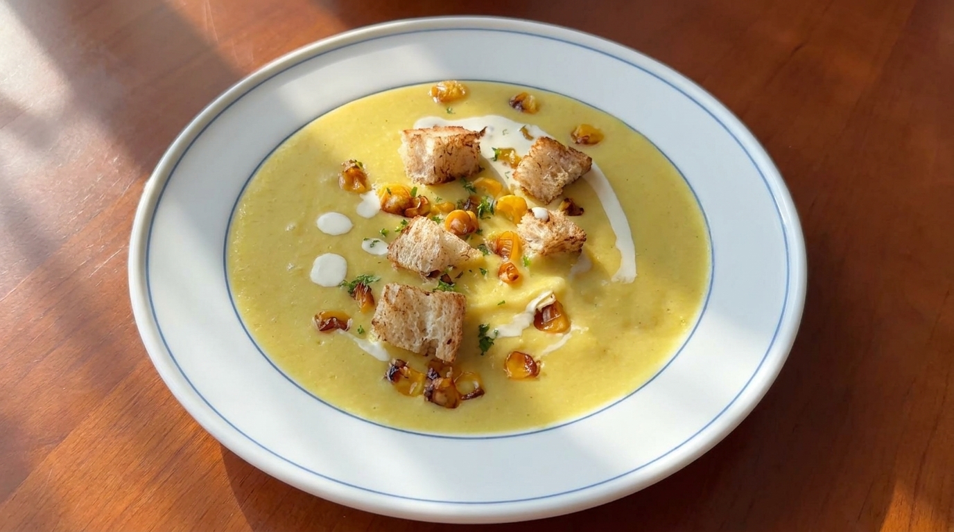 Sopa Cremosa de Maíz Dulce