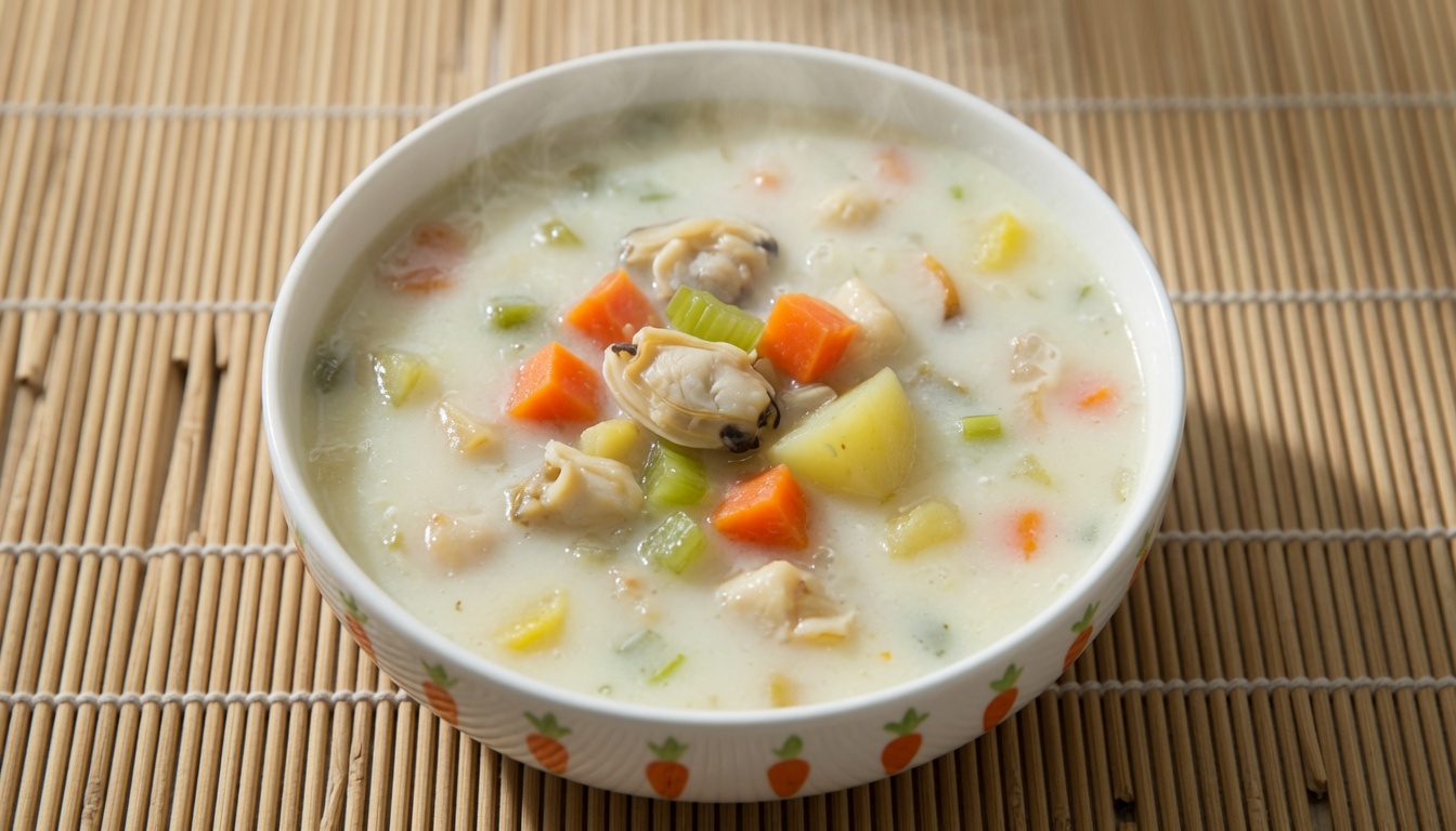 Crema de Almejas y Patatas para Niños Pequeños