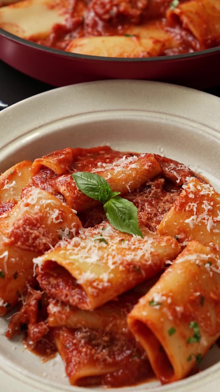 Pasta con Ajo, Tomate y Tocino