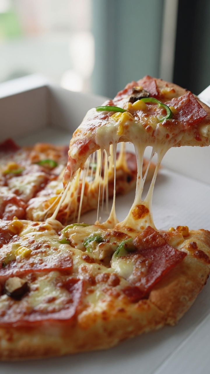Pizza Casera Clásica de Jamón y Vegetales