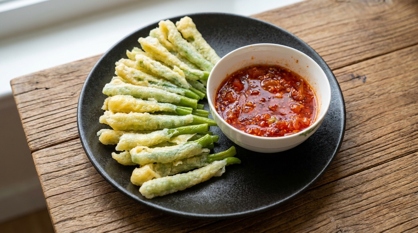 Shanxi Doujiao Zhanmian (Fideos de Judías Verdes Rebozadas)