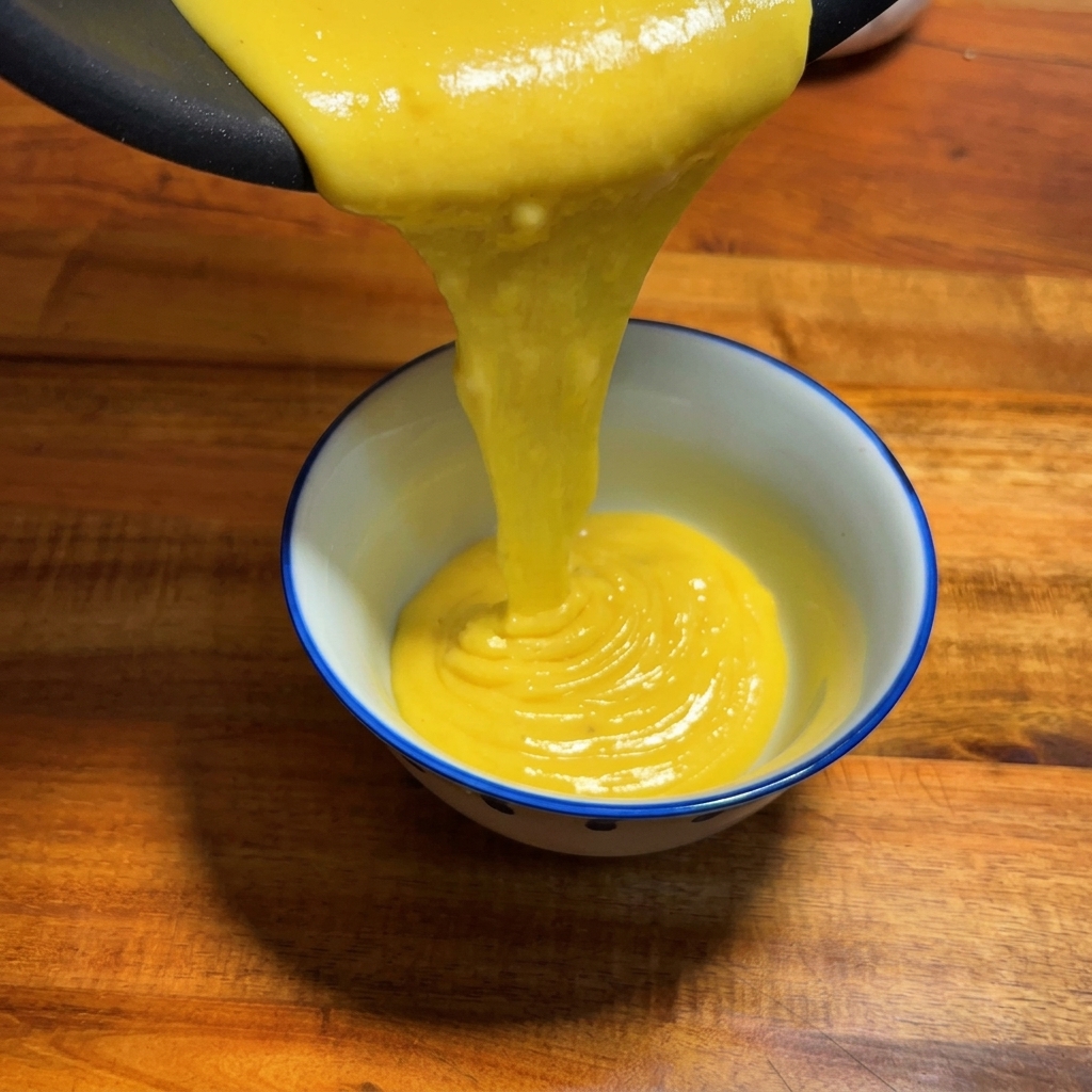 Trozos de cebolleta y piel de yuzu friéndose en aceite caliente, tornándose ligeramente dorados.