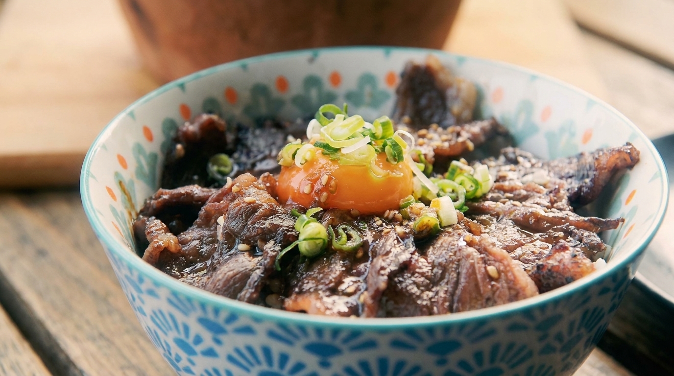 Donburi de Yakiniku Japonés (Yakiniku Don)