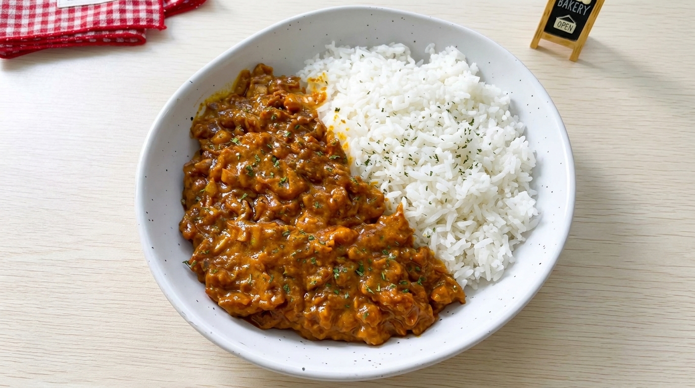 Arroz con Carne Picada al Curry Estilo Fácil