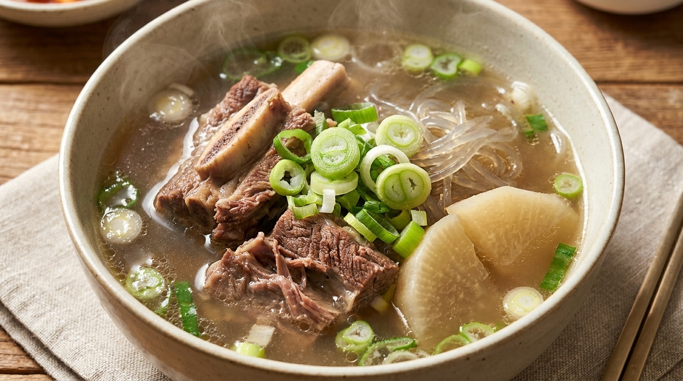 Galbitang: Reconfortante Sopa Coreana de Costillas de Res