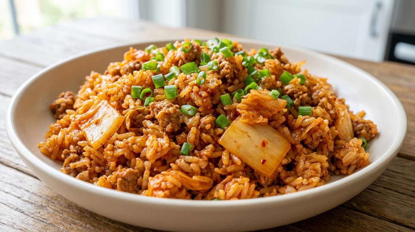 Arroz Frito con Kimchi y Cerdo