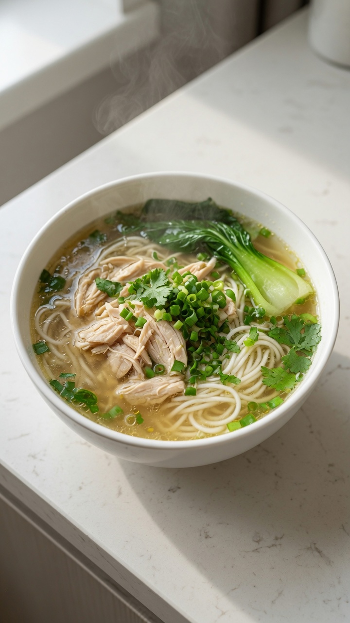 Sopa de Fideos con Pollo Reconfortante