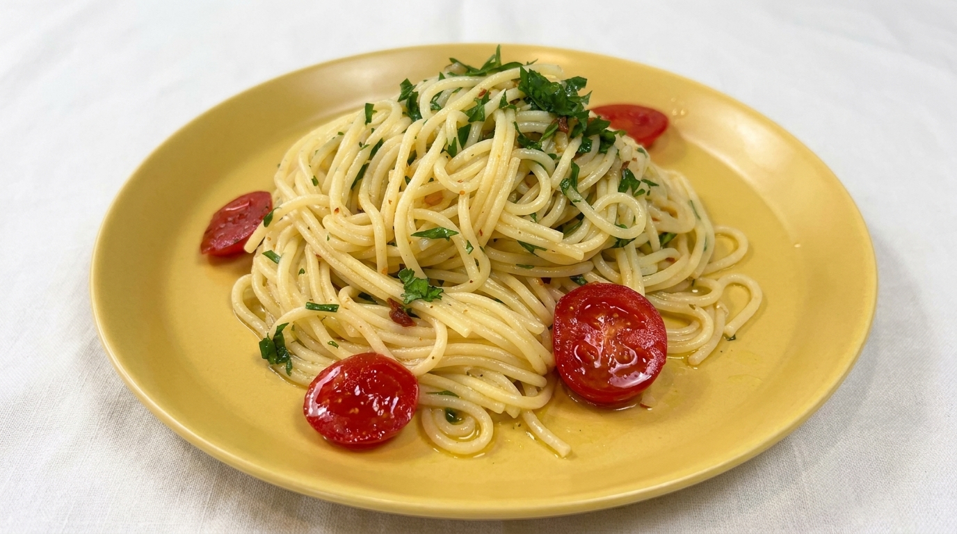 Pasta Aglio e Olio: Receta clásica de pasta con ajo y perejil
