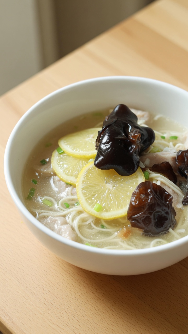 Refrescante Sopa de Fideos con Limón para el Verano