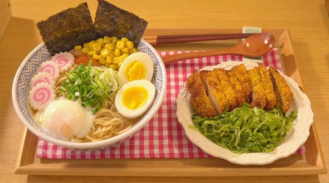 Ramen con Chuleta de Pollo Crujiente