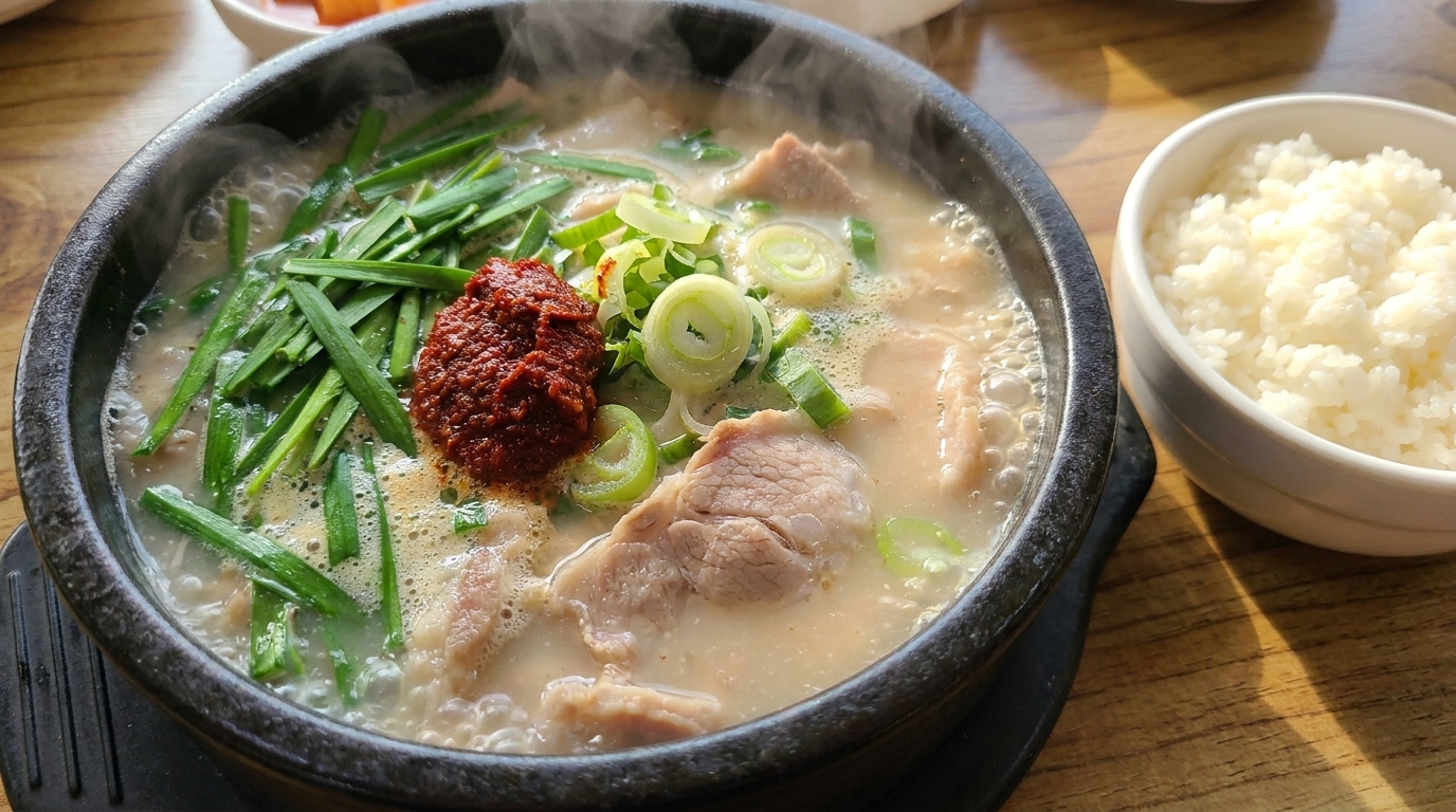 Dwaeji-gukbap: Sopa Coreana Tradicional de Cerdo y Arroz