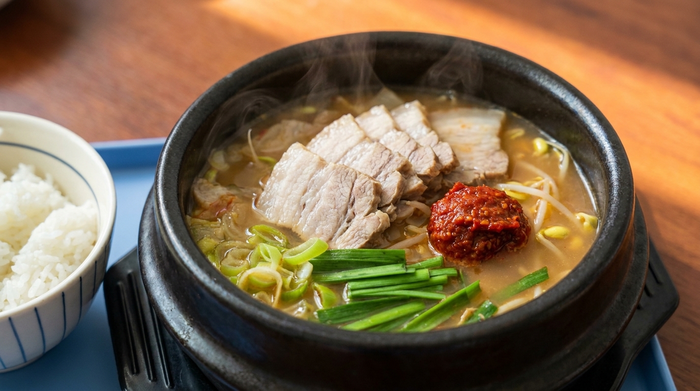 Sopa de Cerdo y Arroz al Estilo Yanji (Dwaeji Gukbap)