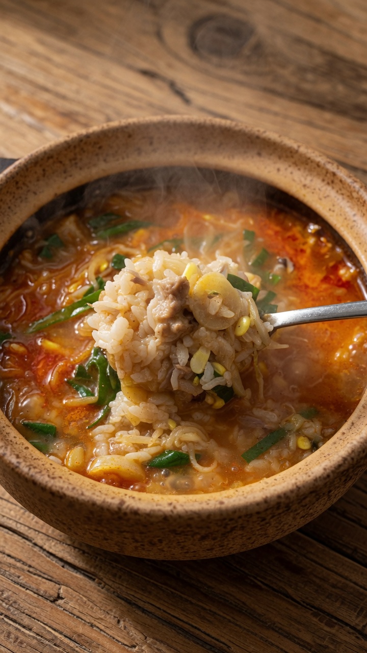 Sopa Coreana de Costillas de Cerdo con Arroz (Estilo Dwaeji-gukbap)