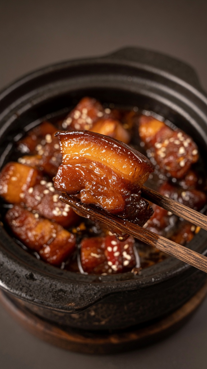 Cerdo Estilo Hong Shao Rou: Panceta Braiseada en Salsa de Soja