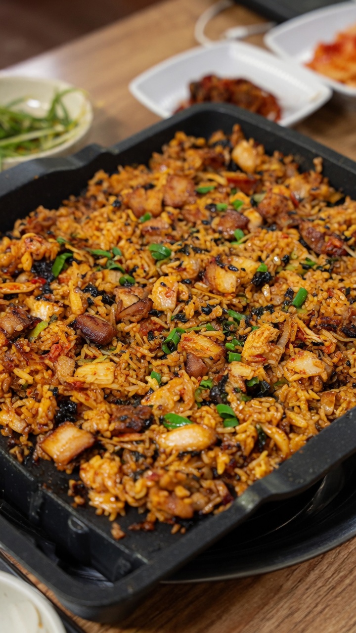 Arroz Frito Coreano con Panceta a la Parrilla (Dwaeji-gogi Bokkeumbap)