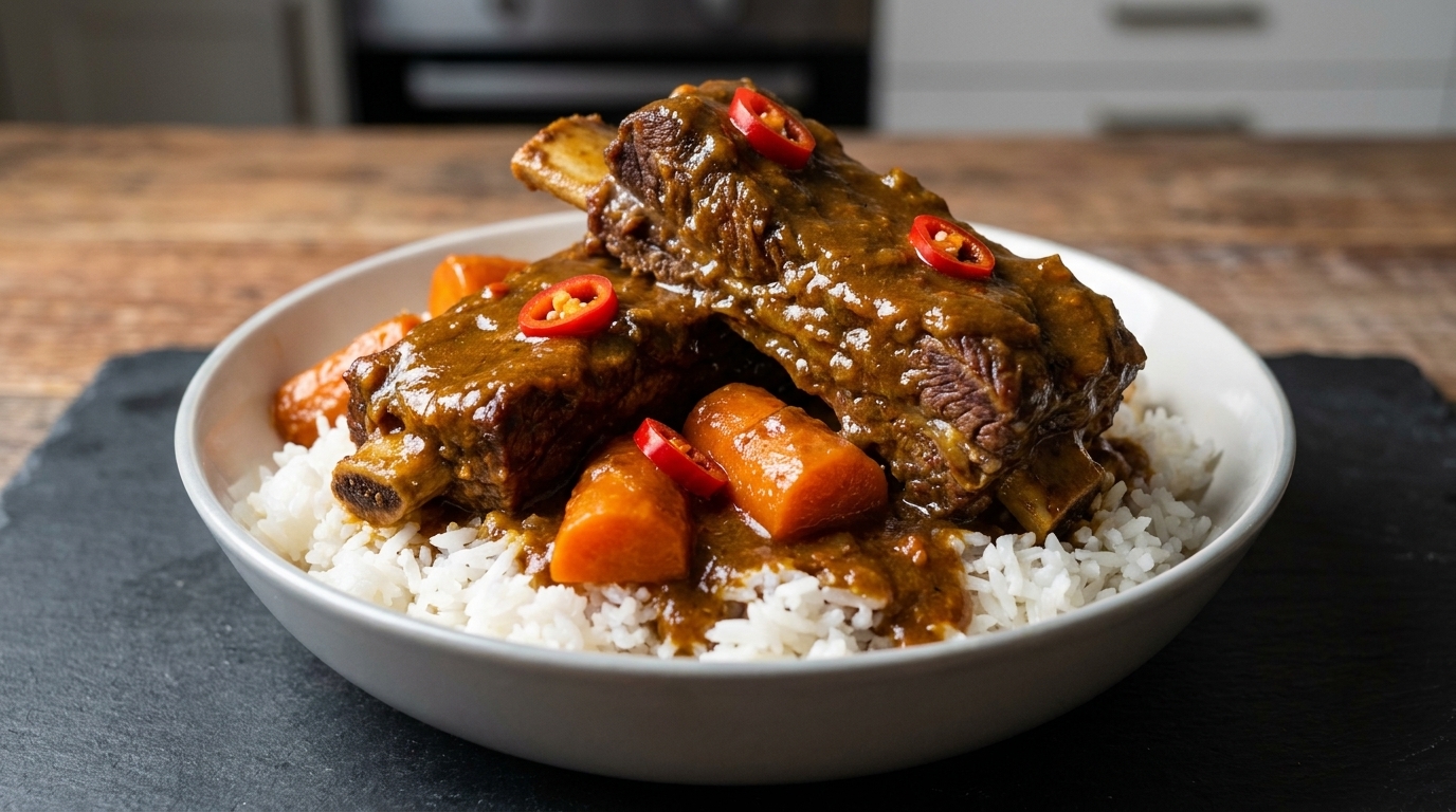 Costillas de Res al Curry Picante