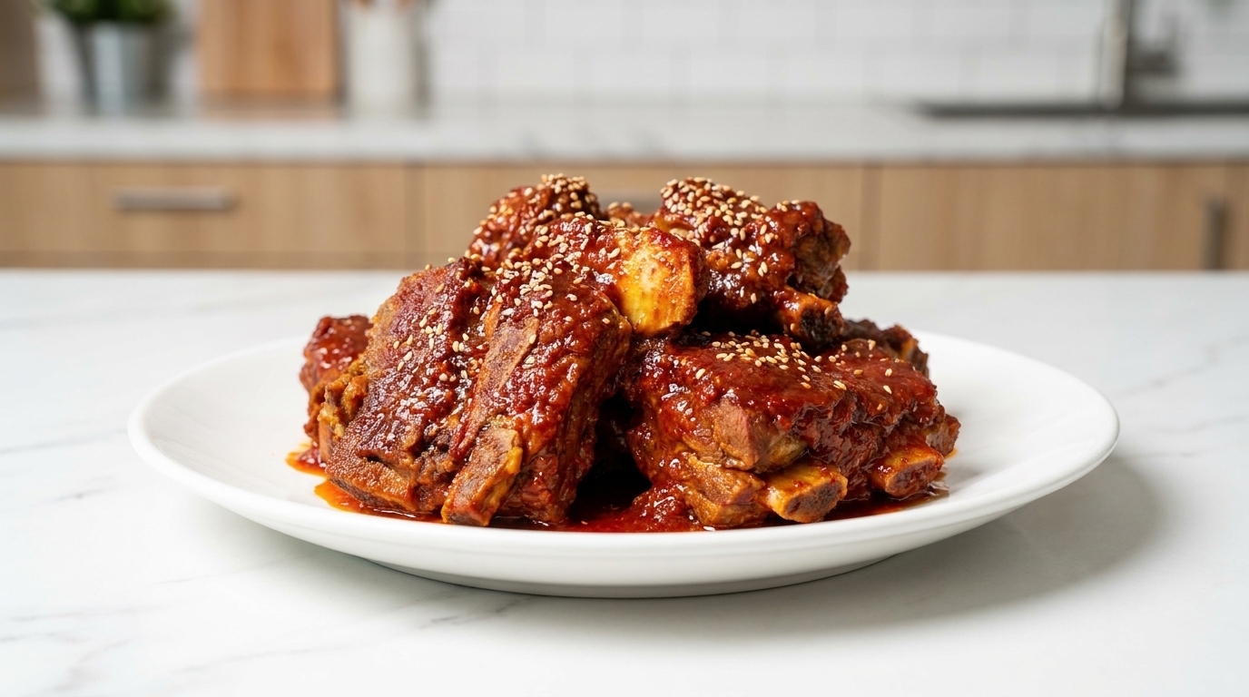 Espinazo de Cerdo Coreano Estilo Braisado