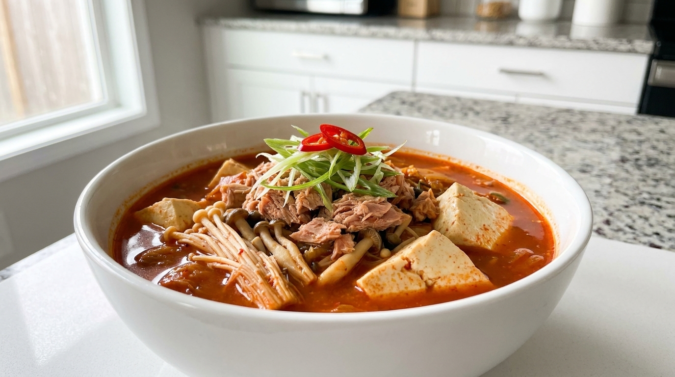 Estofado Clásico de Kimchi con Atún (Chamchi Kimchi Jjigae)