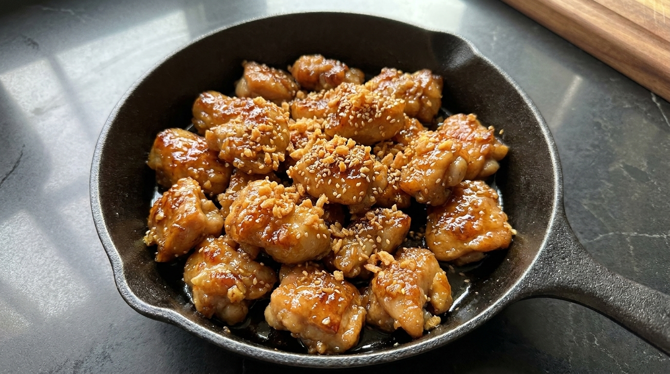 Muslos de Pollo Crujientes con Mantequilla de Ajo
