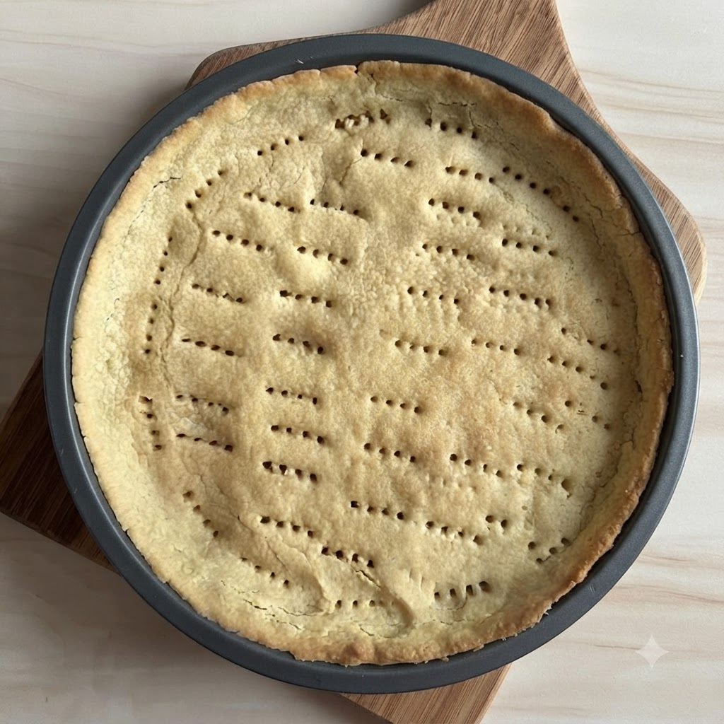 Dados de salmón fresco colocados dentro de una base de tarta con unas pinzas de cocina.