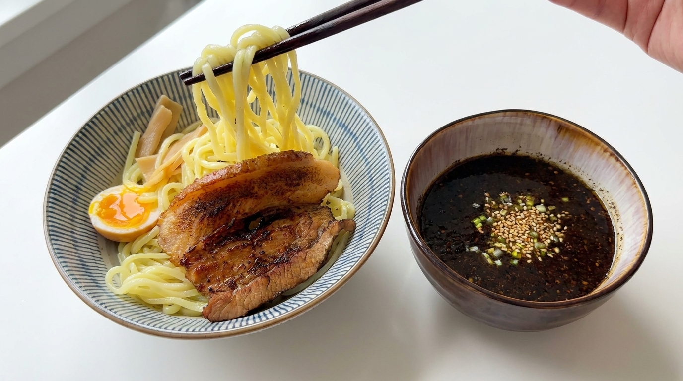 Tsukemen de Aceite de Ajo Negro Japonés