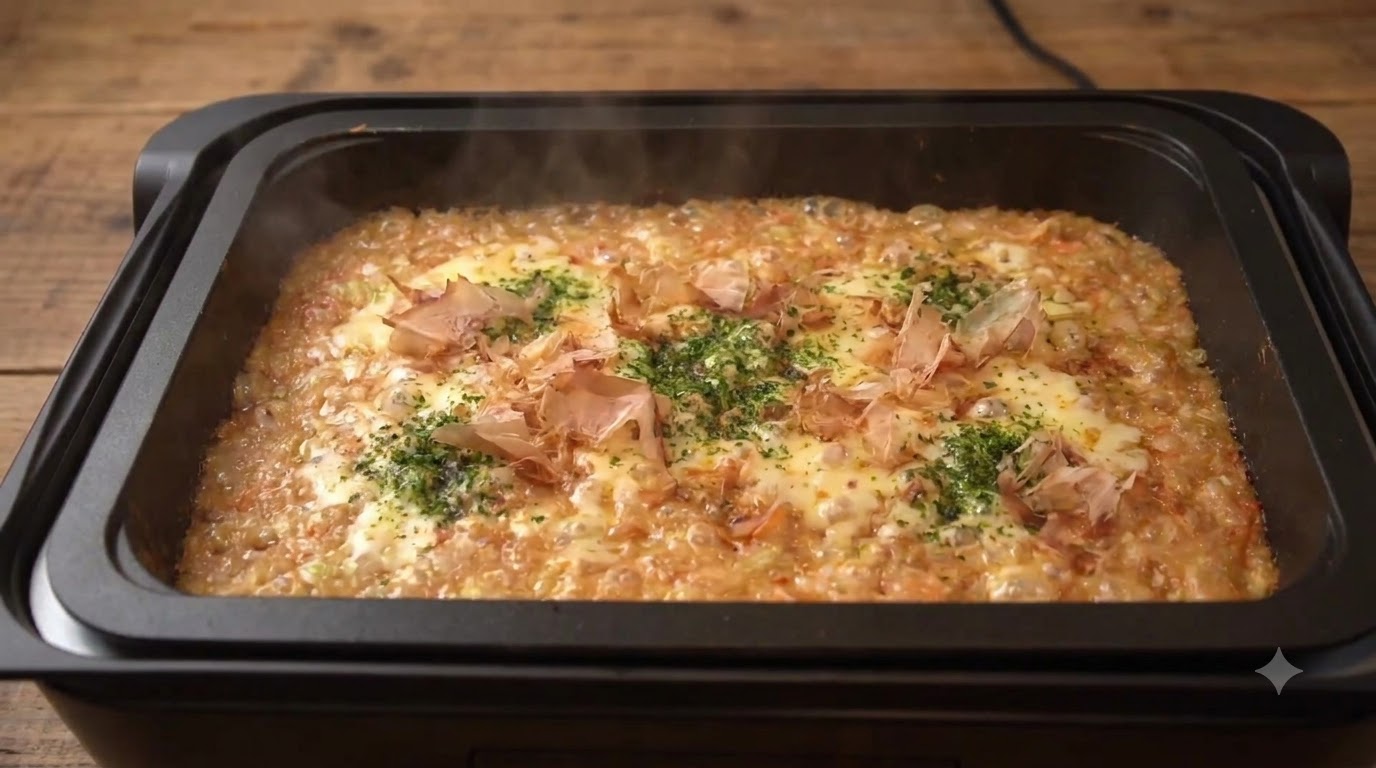 Monjayaki de Mentaiko y Queso
