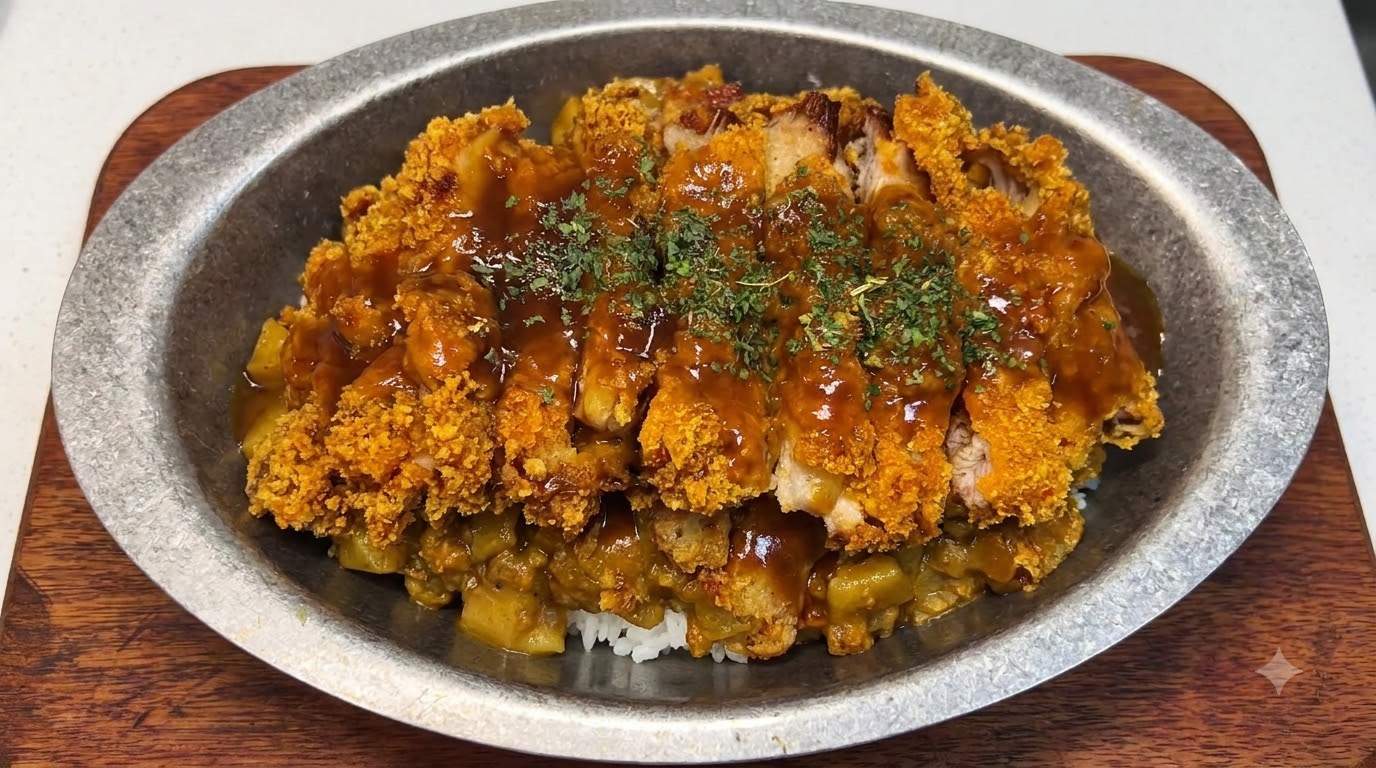 Arroz con Chuleta de Cerdo y Curry Picante