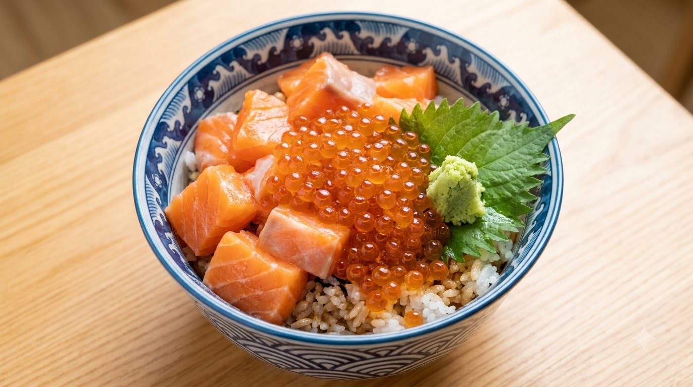Bol de Arroz con Salmón y Huevas (Kaisendon)