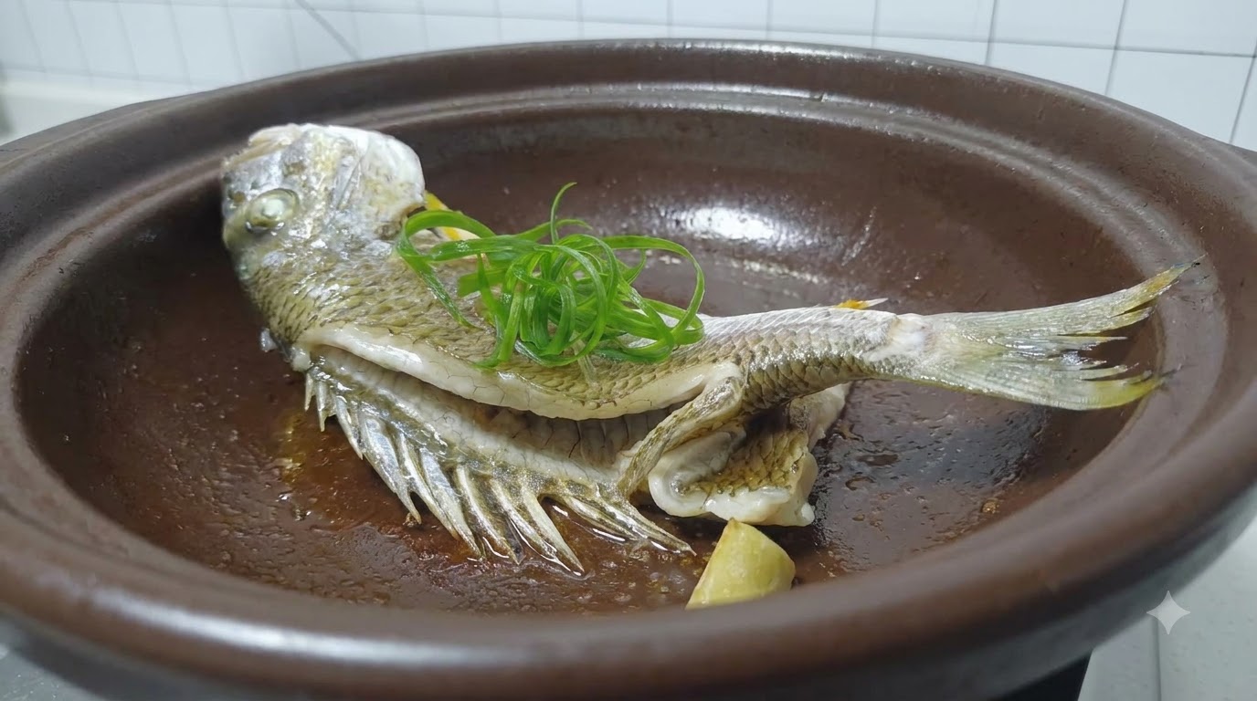 Besugo a la Sal en Cazuela de Barro
