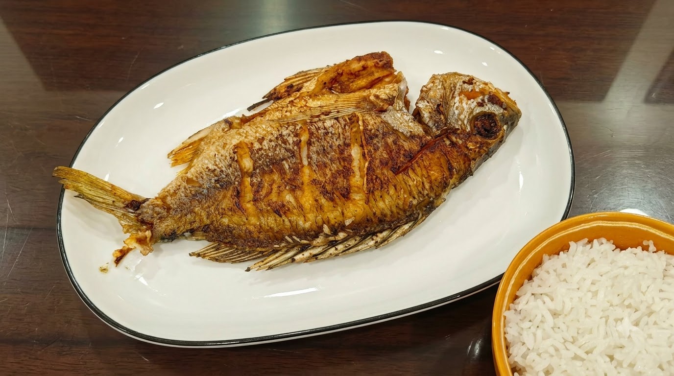 Clásico Pargo Amarillo a la Sartén con Arroz
