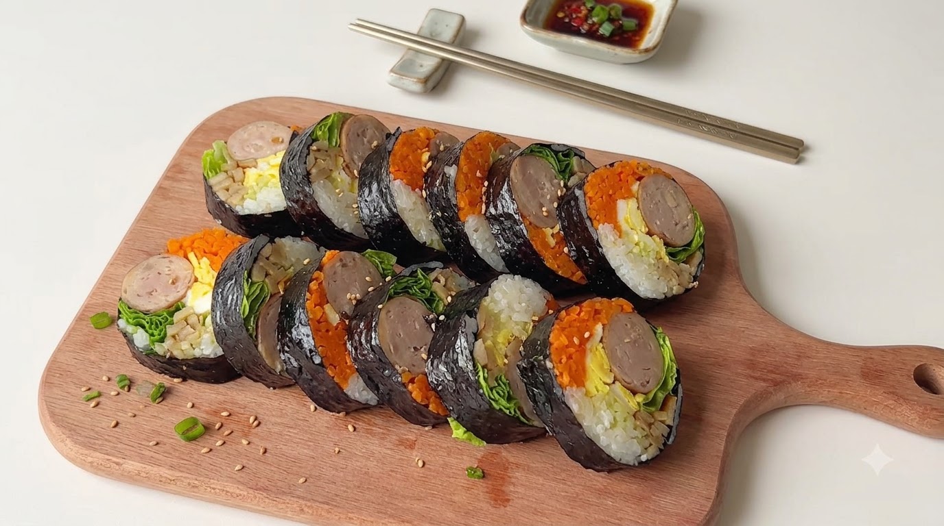 Kimbap de Salchicha Bajo en Calorías