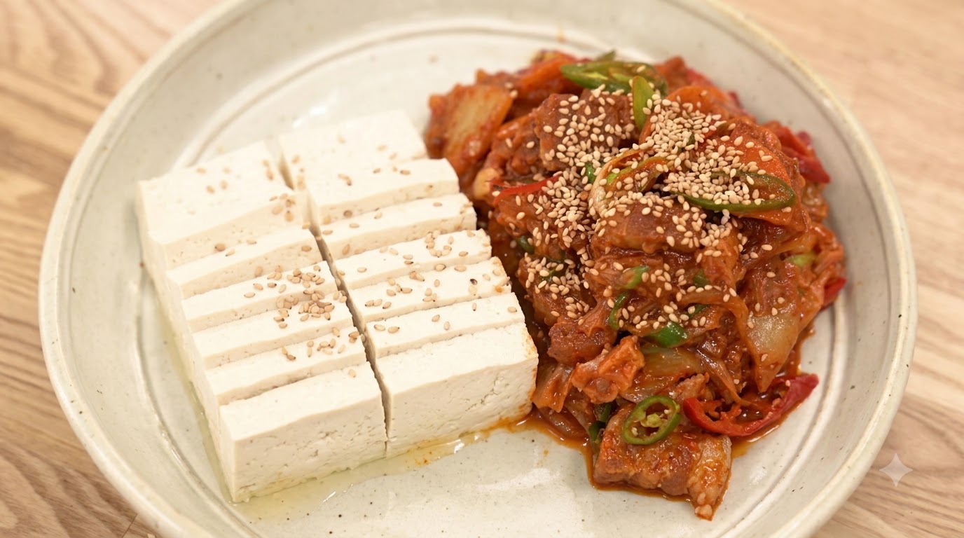 Dubu Kimchi Coreano Clásico Tofu y Kimchi Salteado