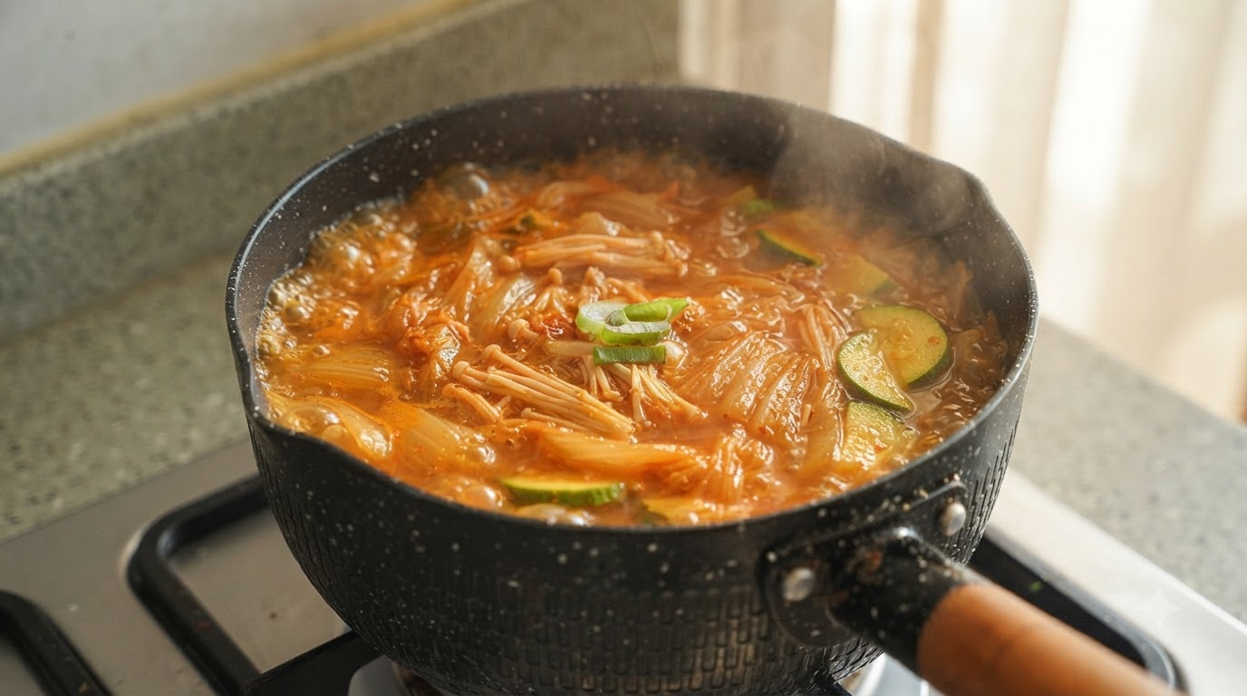 Auténtico Estofado Coreano de Kimchi (Kimchi Jjigae)