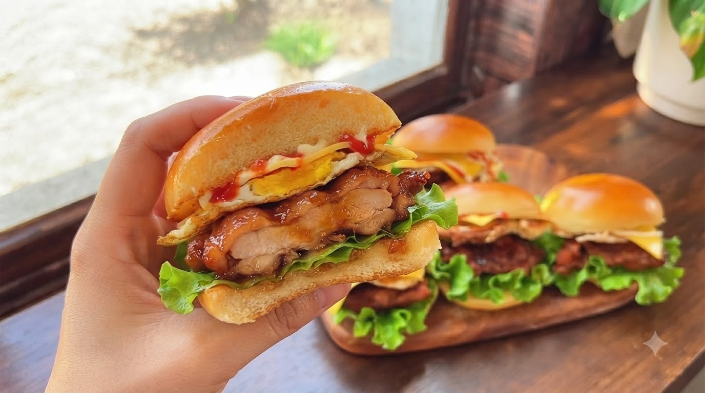 La Mejor Hamburguesa de Pollo Teriyaki Casera