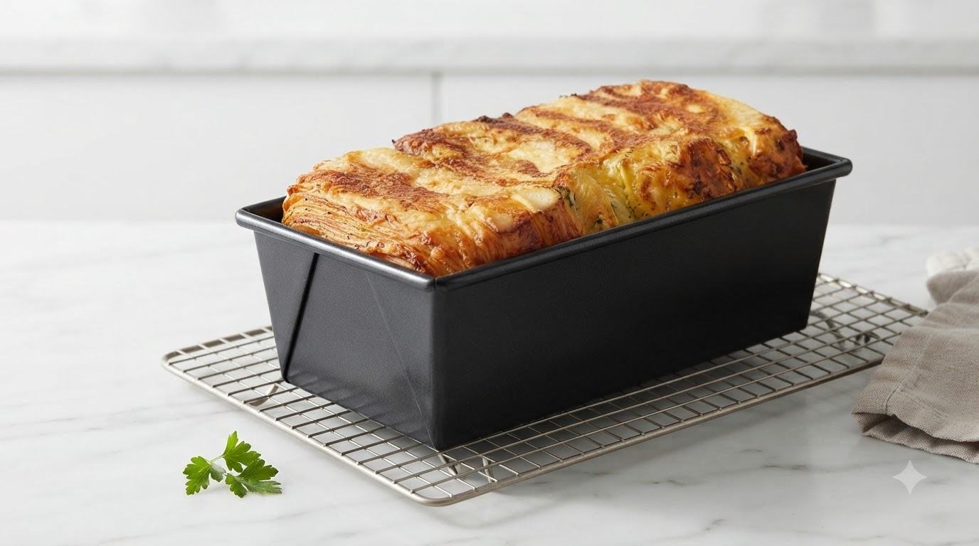 Pan de Molde Relleno de Ajo, Mantequilla y Queso