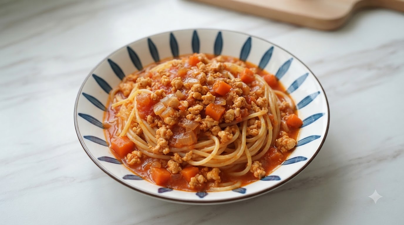 Pasta baja en calorías con pechuga de pollo