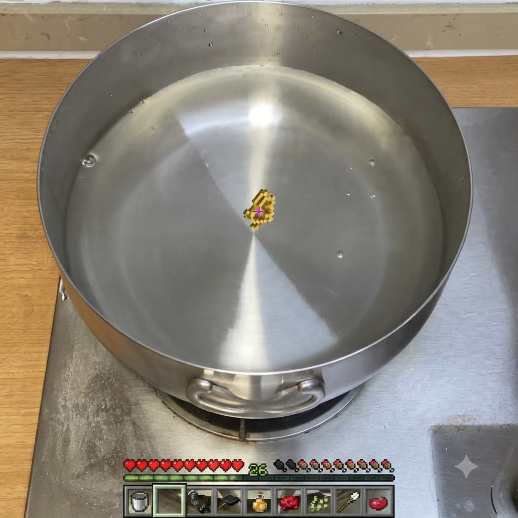 Fideos de espagueti cociéndose en una olla grande con agua hirviendo.