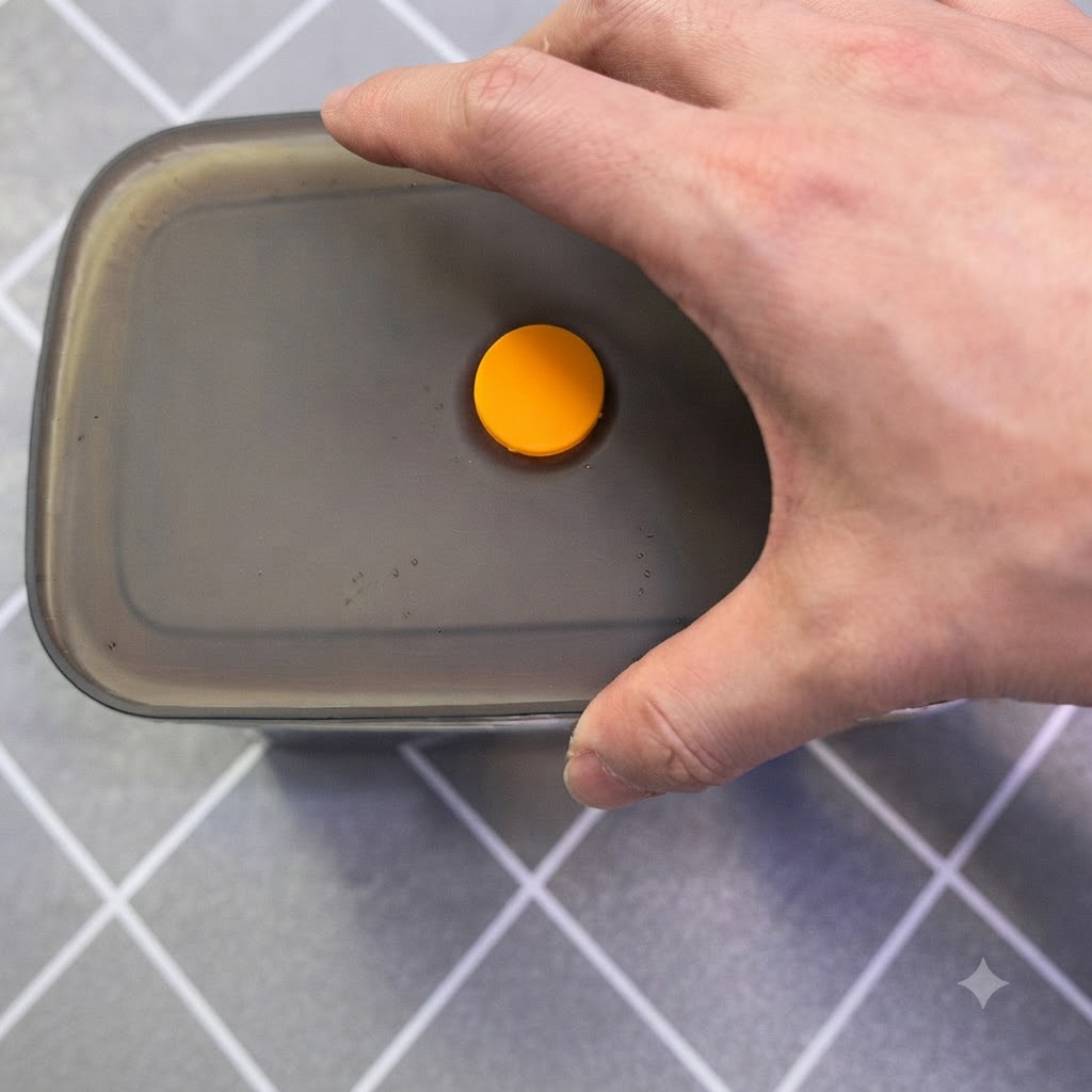 El poolish fermentado mostrado con una textura burbujeante y activa.