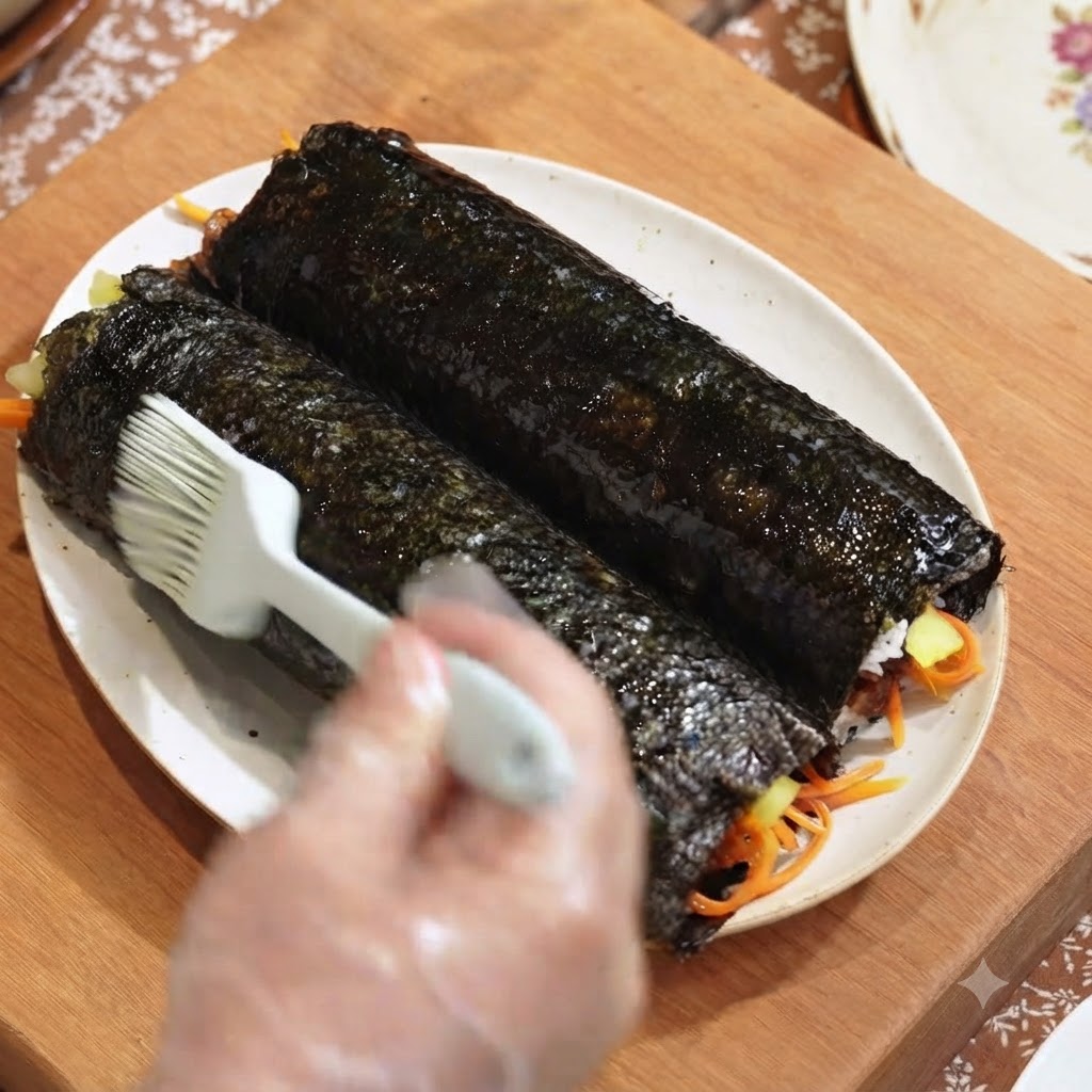 Zanahorias ralladas añadidas a una sartén caliente con aceite.