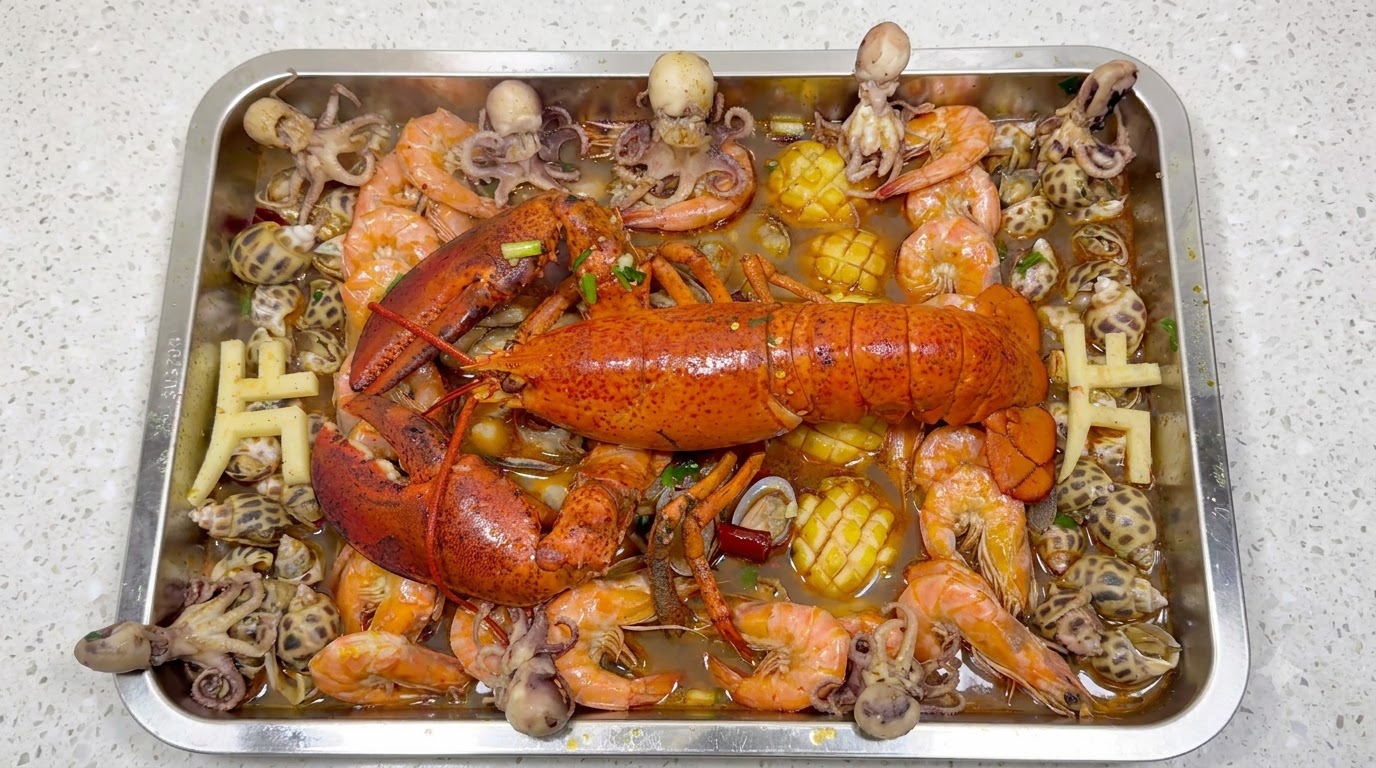Plato de Mariscos Picantes Estilo Chino