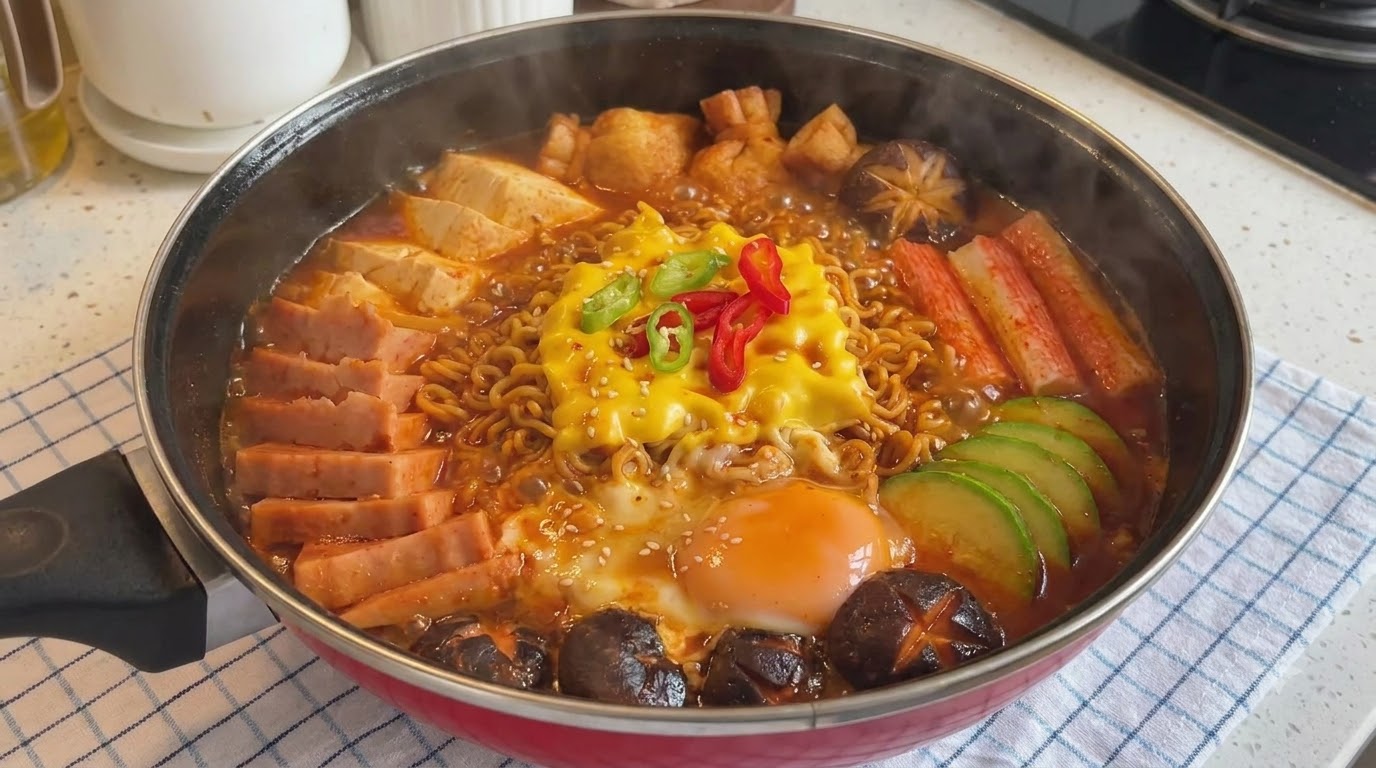 Estofado militar coreano clásico (Budae Jjigae)