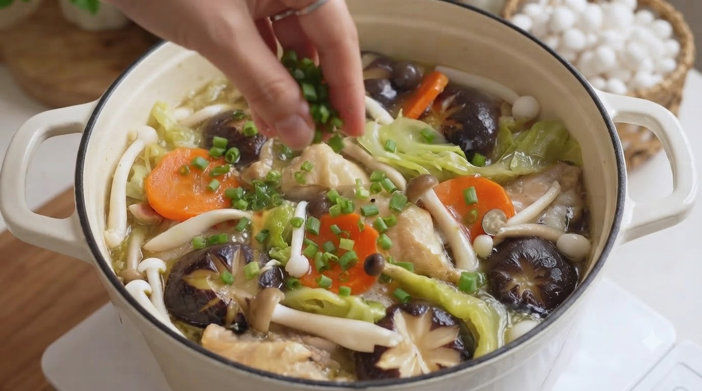 Olla de Pollo y Verduras sin Agua