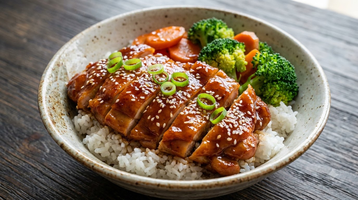 Pollo Teriyaki Glaseado Crujiente