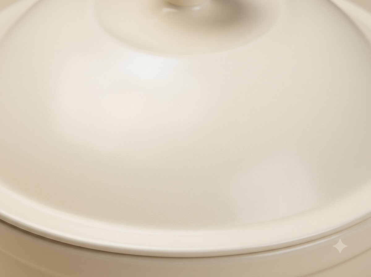 Una sartén tapada cocinando el pollo al vapor con una tapa puesta.