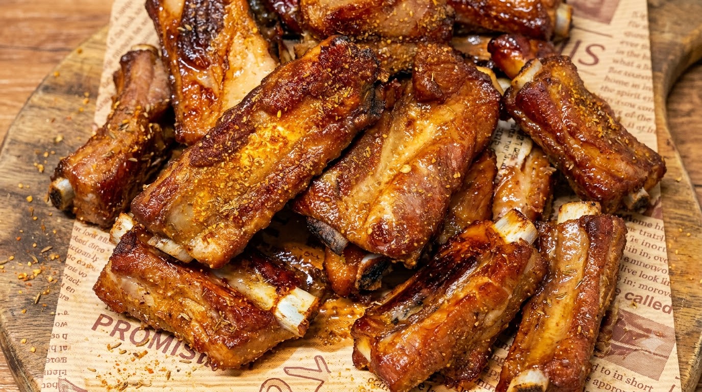 Costillas de Cerdo al Horno Crujientes con Comino