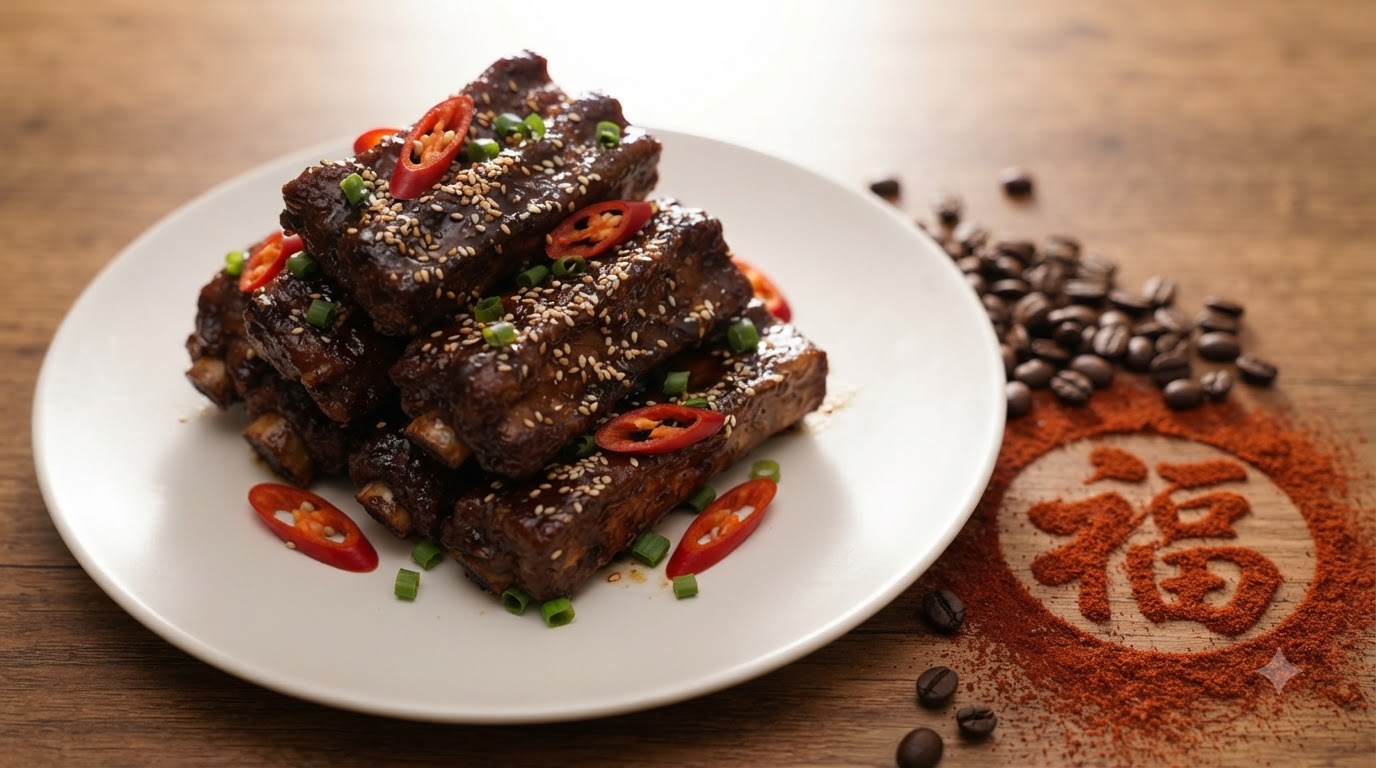 Costillas de Cerdo Crujientes al Café