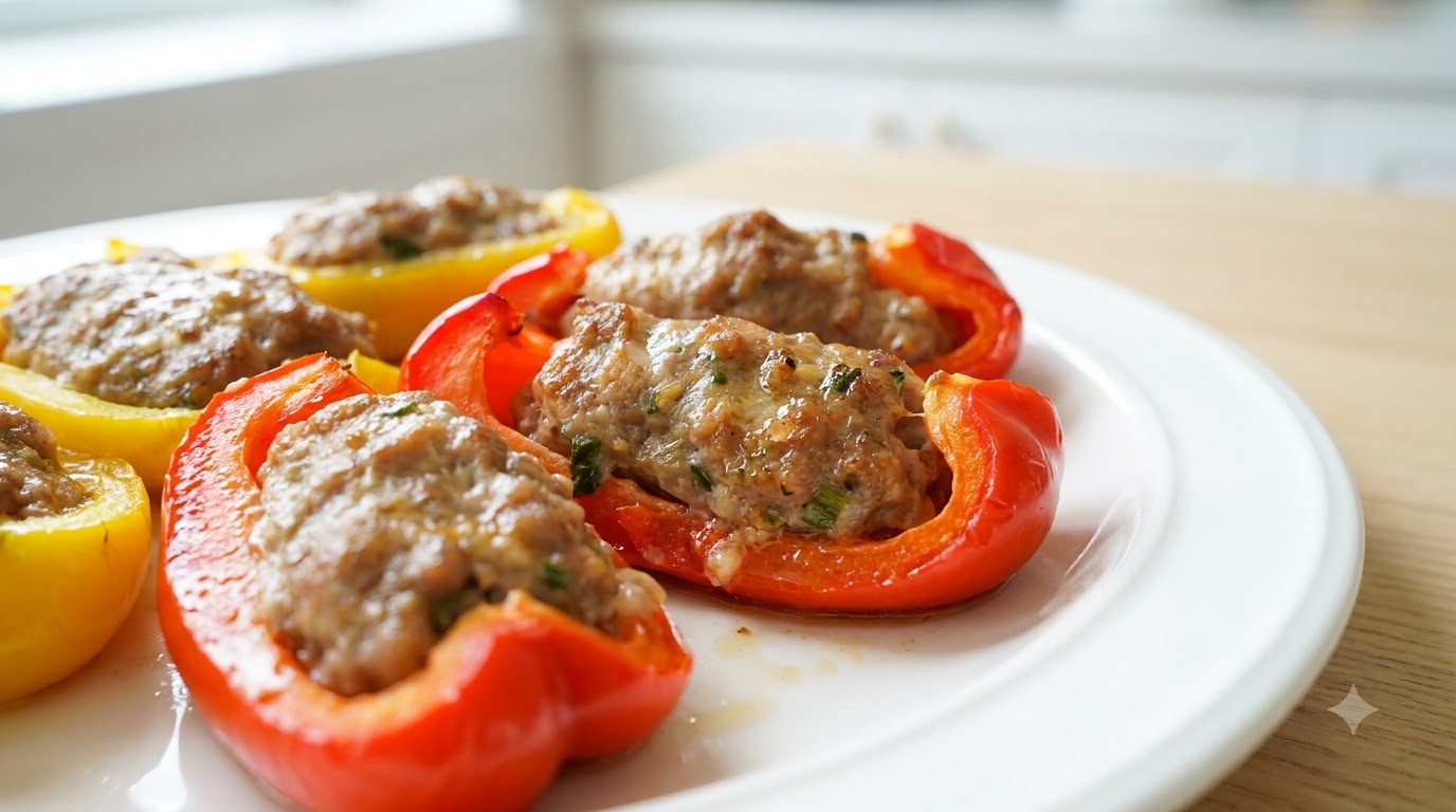 Pimientos de Piquillo Rellenos de Carne Picada al Horno