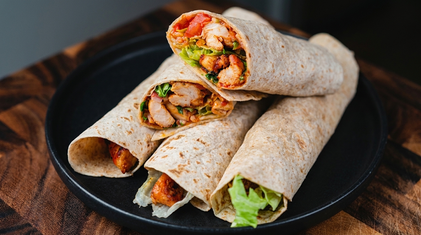 Fáciles y Caseros Burritos Mexicanos de Pollo